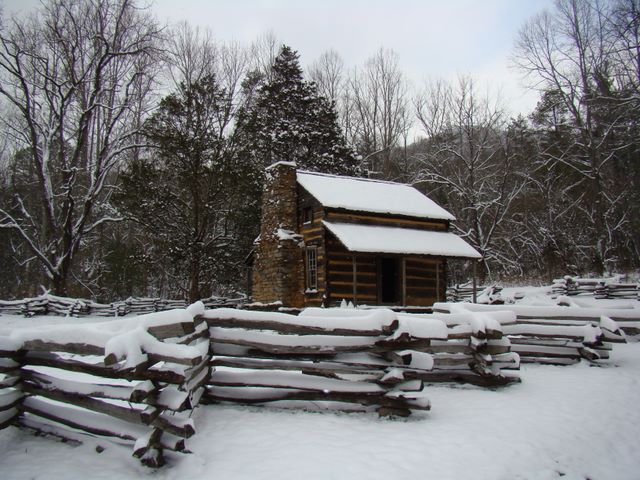 John Oliver Cabin in Cades Cove - Great Smoky Mountains National Park. Photo by Jay Fradd February 28, 2008